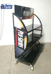 BDD-BA05 Car Battery Display Rack Heavy Duty Auto Batteries Stand Metal Retail Store Shelves