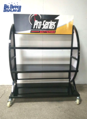 BDD-BA05 Car Battery Display Rack Heavy Duty Auto Batteries Stand Metal Retail Store Shelves
