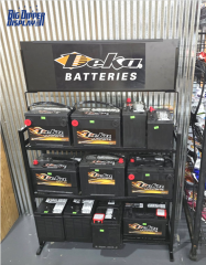 BDD-BA32 Retail Shop 3 Tier Metal Traction batteries / Car Battery Display Stand