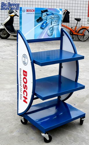 BDD-BA06 Heavy Duty Gas Shop Steel Rack Batteries Shelves Stand Auto Car Battery Display