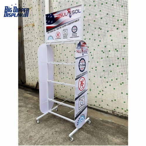 BDD-FF32 Fashion Metal Sandals Flip Flop Display Rack, 16/32 Hooks with Powdercoating Craft