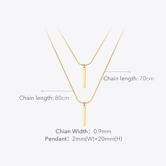 ENFASHION Bar Mask Necklace For Women Gold Color Glasses Necklace Stainless Steel Fashion Jewelry Collier Femme Party P213218