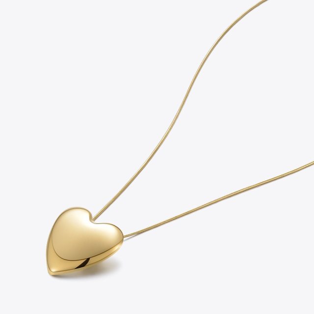 ENFASHION Big Heart Pendant Necklace For Women Gold Color Vintage Choker Necklaces Collier Femme Fashion Jewelry Holiday P213222