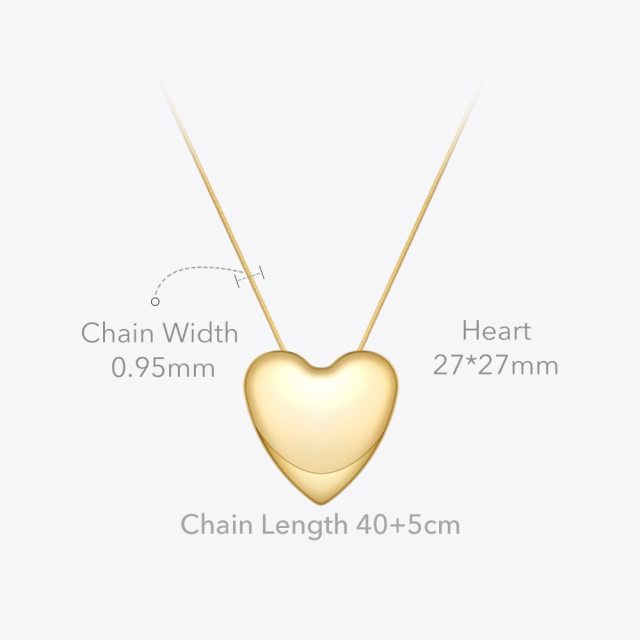 ENFASHION Big Heart Pendant Necklace For Women Gold Color Vintage Choker Necklaces Collier Femme Fashion Jewelry Holiday P213222