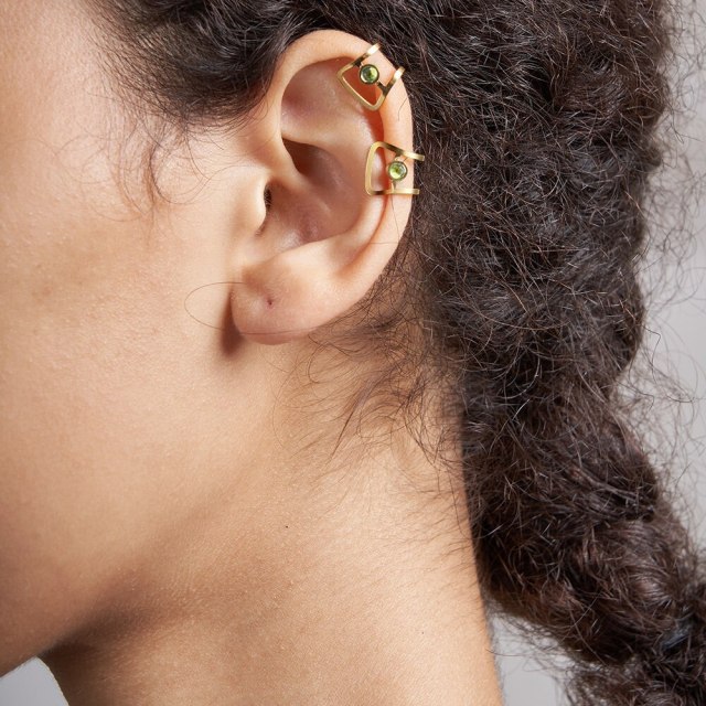 ENFASHION Curving Zircon Earrings For Women 2021 Stainless Steel Ear Cuff Gift Kolczyki Gold Color Fashion Jewelry E211261