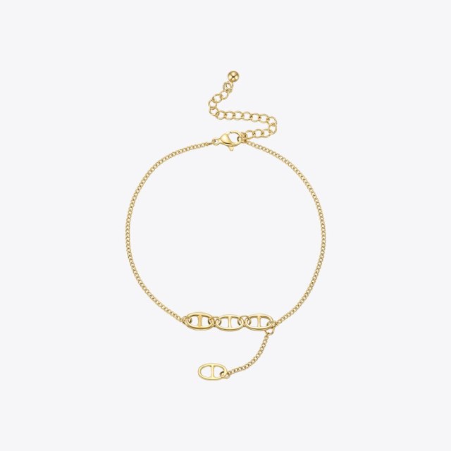 ENFASHION Boho Hollow Circle Stainless Steel Anklets For Women Gold Color Fashion Jewelry Bijoux Femme Beach Anklet 2021 A215005
