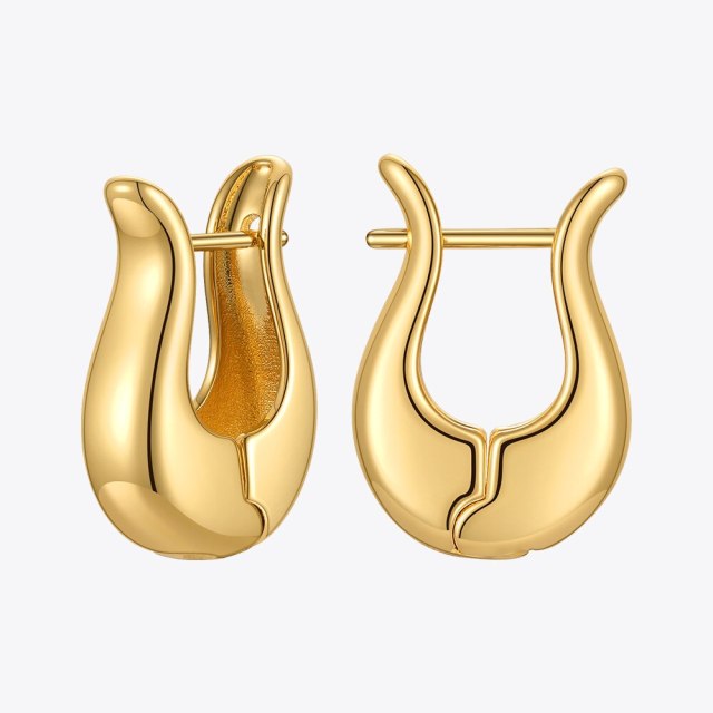 ENFASHION Flower Basket Stud Earrings For Women Gold Color Fashion Jewelry Piercing Earring Gift Kolczyki Shipping Free E211271