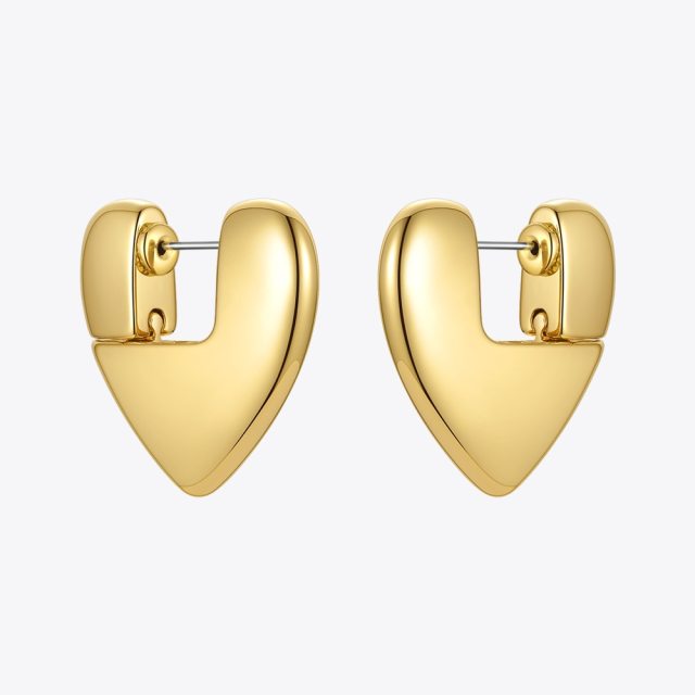 ENFASHION Heart Stud Earrings For Women Fashion Jewelry Gold Color Piercing Lover Earings Boucle Oreille Femme Wedding E211286