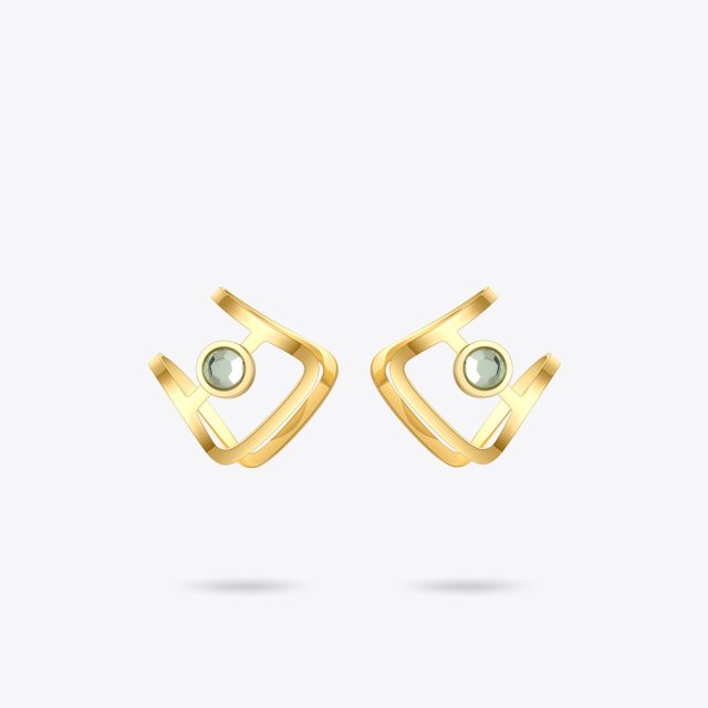 ENFASHION Curving Zircon Earrings For Women 2021 Stainless Steel Ear Cuff Gift Kolczyki Gold Color Fashion Jewelry E211261