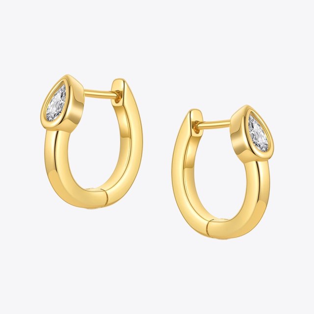 ENFASHION Waterdrop Zircon Stud Earring For Women Gold Color Earrings 2021 Fashion Jewelry Party Wholesale Pendientes E211243