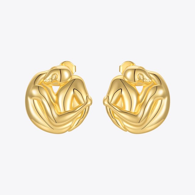 ENFASHION Human Body Stud Earrings For Women 2021 Gold Color Baby Earings Fashion Jewelry Party Boucle Oreille Femme E211256