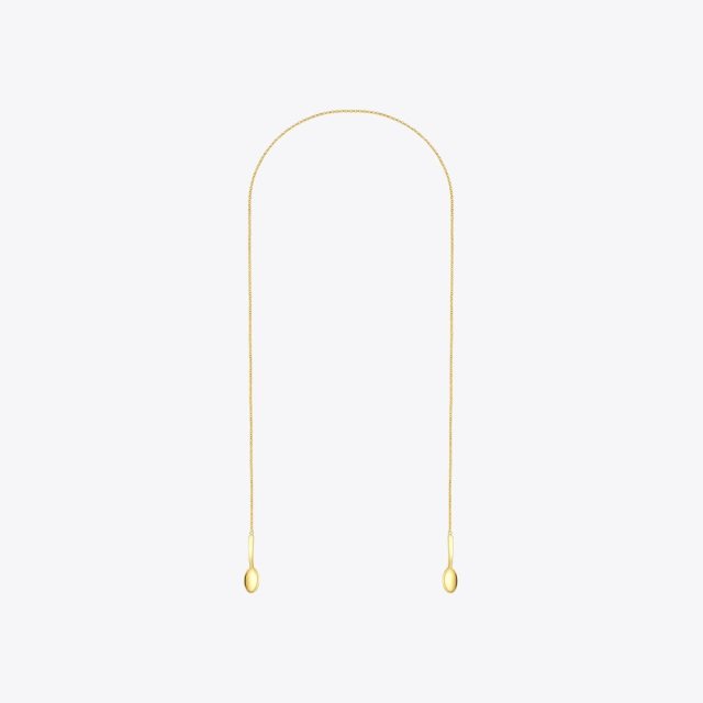 ENFASHION Cute Spoon Mask Chain Necklace Women Stainless Steel Gold Color Long Necklaces 2021 Fashion Jewelry Naszyjnik P203071