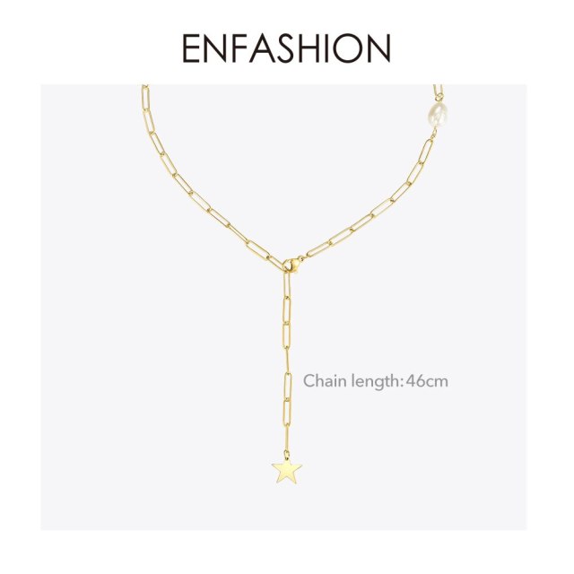 ENFASHION Pearl Star Choker Necklace Women Gold Color Cute Chain Necklaces Femme Fashion Jewelry Collares De Moda 2020 P193031