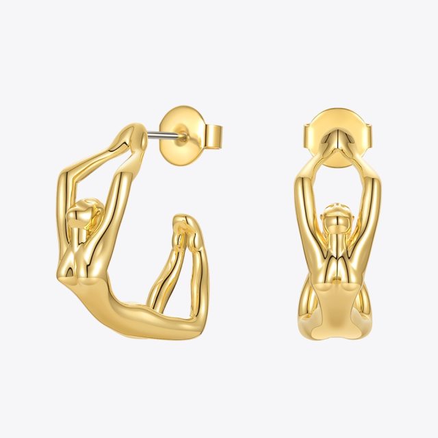 ENFASHION Gymnast Body Stud Earrings For Women Piercing Earring 2021 Human Fashion Jewelry Friend Gift Pendientes Mujer E211251