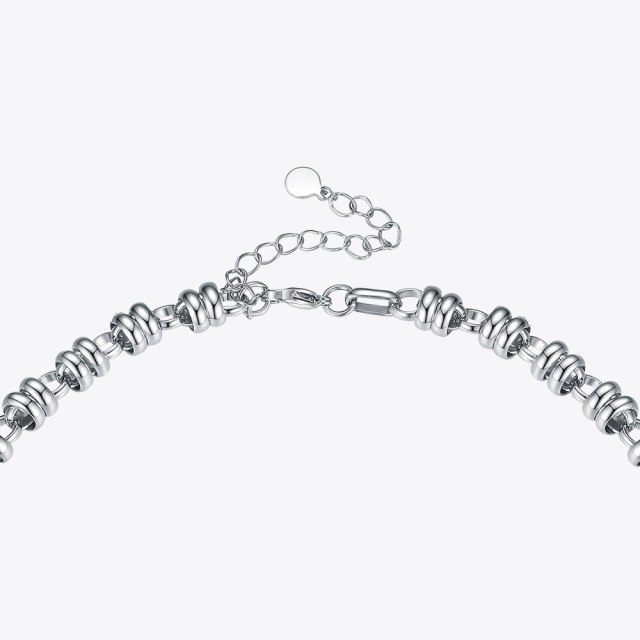 ENFASHION Goth Bunch Circles Choker Necklace For Women Harajuku Stainless Steel Silver Color Necklaces Fashion Jewelry P203181