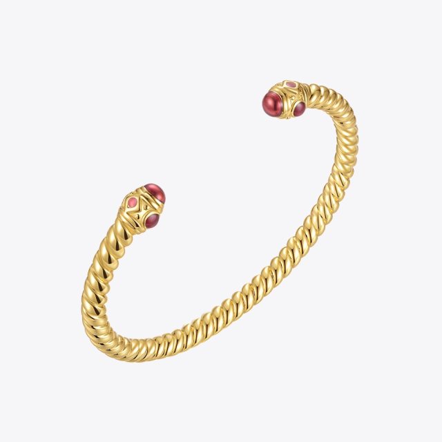 ENFASHION Twisty Epoxy Bracelets For Women Gold Color Bracelet Femme 2021 Fashion Jewelry Gifts Pulseiras Feminina B212268
