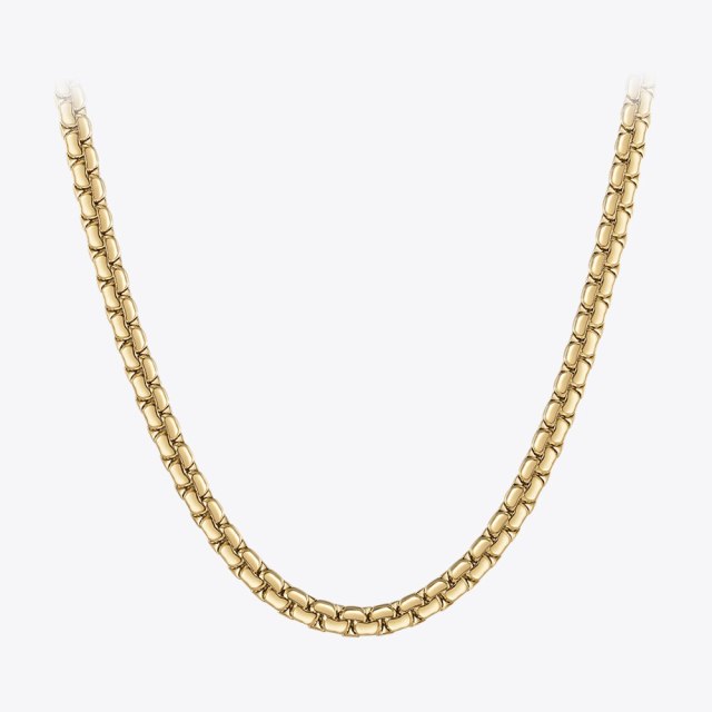 ENFASHION Stainless Steel Necklace Gold Color Round Box Structure Chain Necklaces Fashion Jewelry Collares Para Mujer P223292