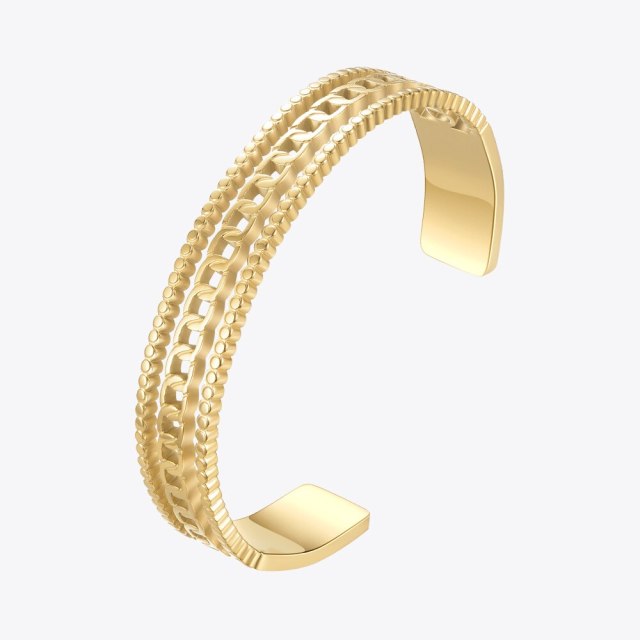 ENFASHION Stainless Steel O-chain Gold Color Bracelet For Women 2022 Fashion Jewelry Bracelets Bangle Pulseras Mujer B222275