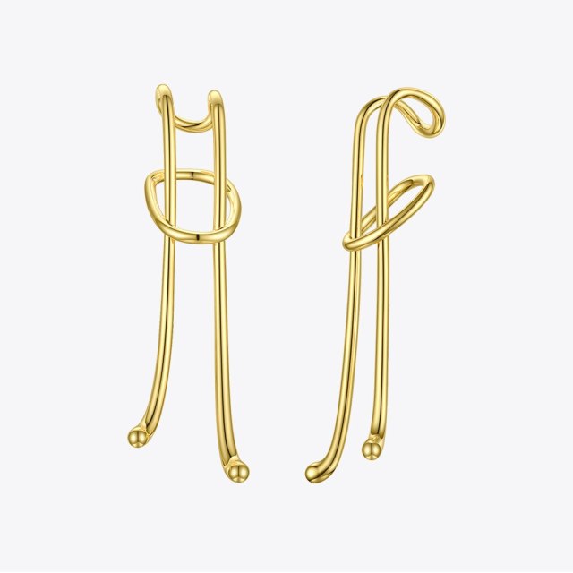 ENFASHION Loose Knot Ear Cuff Clip On Earrings For Women Gold Color Lady Big Earings Without Piercing Fashion Jewelry E201150