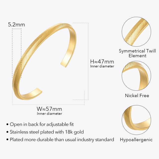 ENFASHION Symmetrical Twil Bracelet For Women Gold Pulseras Mujer Stainless Steel Bracelets Fashion Jewelry Friends Gift B222284