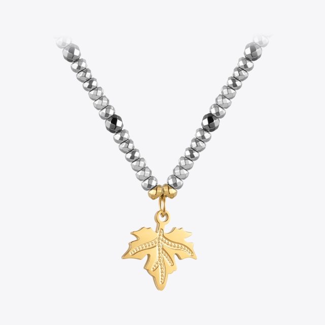 ENFASHION Kpop Maple Leaf Free Shipping Items Gold Necklace For Women Stainless Steel Necklaces Collares Fashion Jewelry P223304