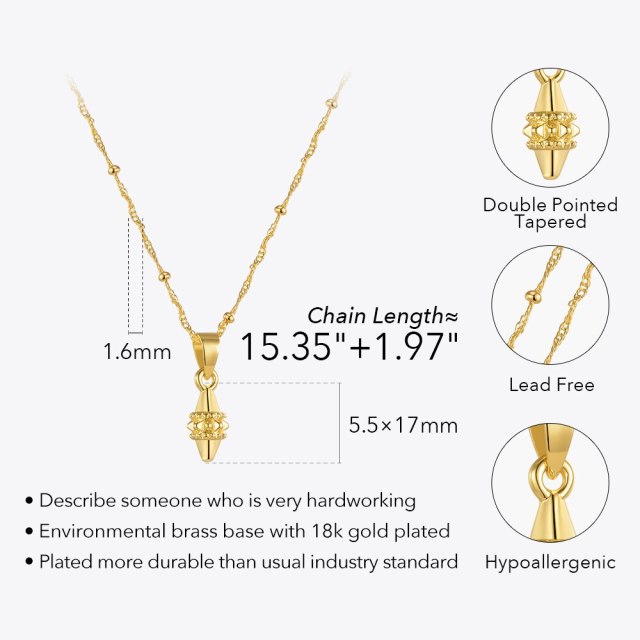 ENFASHION Double-pointed tapere Pendant Necklace For Women 2022 Fashion Jewelry Gift Necklaces Collares Para Mujer Party P223306