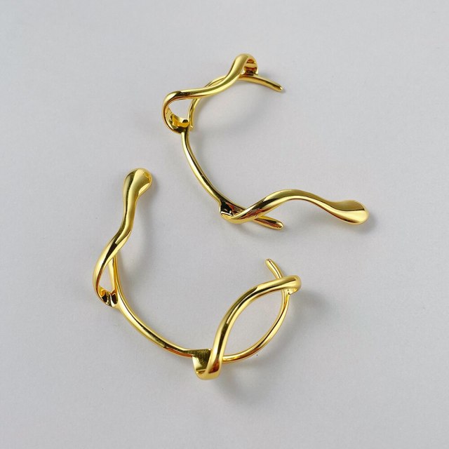 ENFASHION Original Non-Piercing Branches Ear Cuff Gold Clip On Earrings For Women Pendientes Irregular Fashion Jewelry E221375