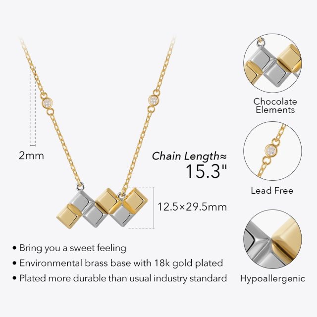 ENFASHION Chocolate Chains Pendants Necklace For Women Free Shipping Items Necklaces Collares Fashion Jewelry Party P223312