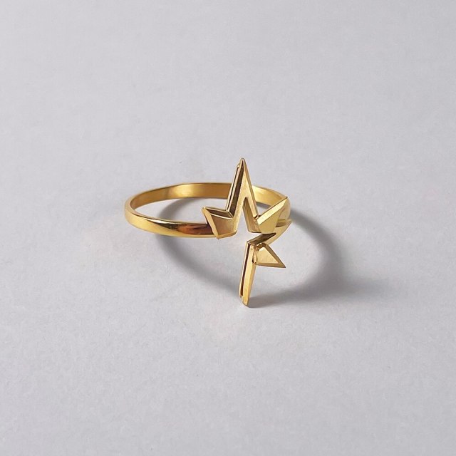 ENFASHION Celestial Star Rings For Women Anillos Mujer Halloween Free Shipping Items Gold Color Stainless Steel Ring R224162