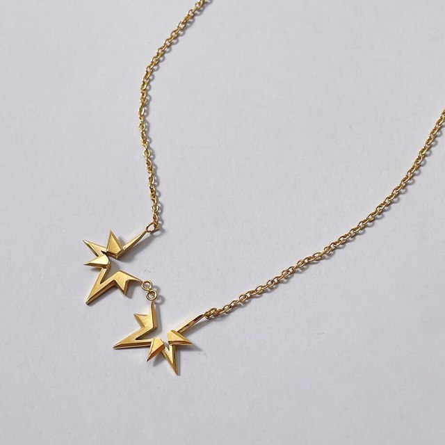 ENFASHION Celestial Star Necklace For Women Gold Color Necklaces Collares Para Mujer Stainless Steel Kpop Fashion Jewelry P3314