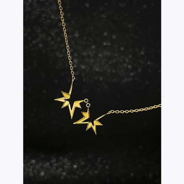 ENFASHION Celestial Star Necklace For Women Gold Color Necklaces Collares Para Mujer Stainless Steel Kpop Fashion Jewelry P3314