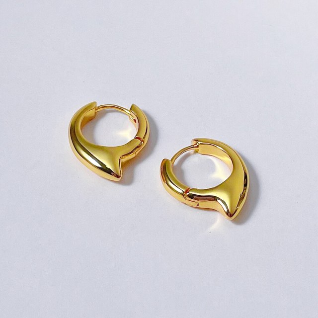 ENFASHION Korean Piercing Earrings Pendientes Gemetric Earings For Women Christmas Gold Color Fashion Jewelry Wholesale E221390