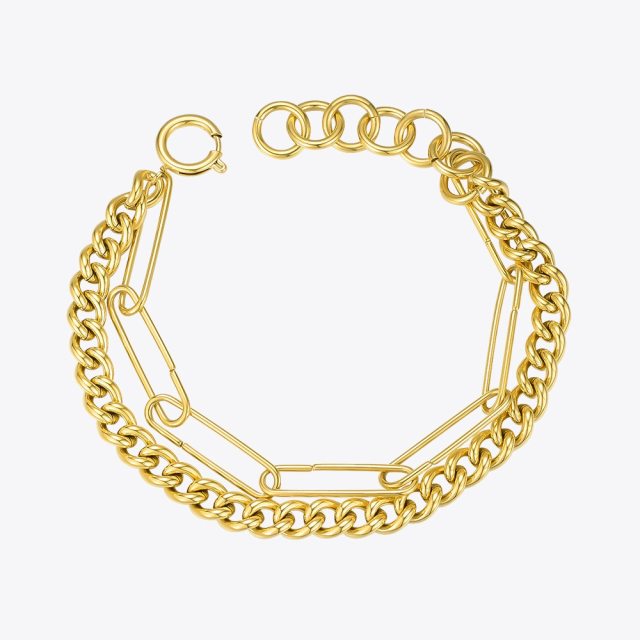 ENFASHION Hip Hop Chain Bracelet For Women Pulseras Stainless Steel Gold Color Bracelets Free Shipping Items Halloween B192073