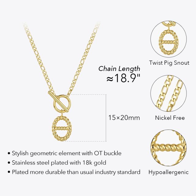 ENFASHION Gold Color Kpop Necklace For Women Free Shipping Items Staineless Steel Chains Necklaces Fashion Jewelry Party P203157