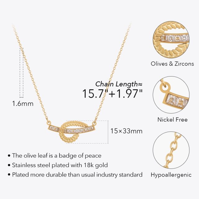 ENFASHION Kpop Olives Necklace For Women Free Shipping Items Stainless Steel Wedding Necklaces Fashion Jewelry Collares P223315