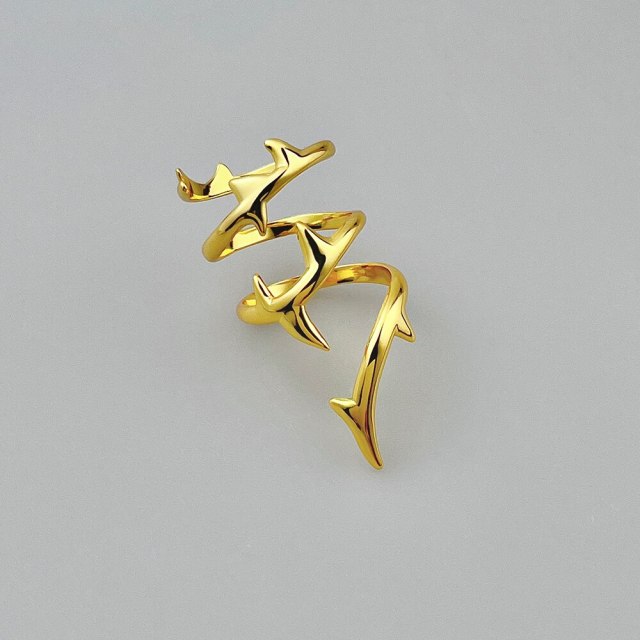 ENFASHION Gothic Thorns Ring 2022 Fashion Jewelry Stranger Things Anillos Mujer Gold Color Rings For Women Halloween R224164