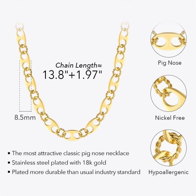 ENFASHION Pig Nose Necklace For Women Cheap Items With Free Shipping Stainless Steel Fashion Jewelry Necklaces Collares P203174