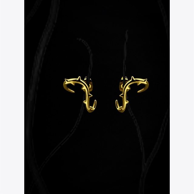 ENFASHION Thistle Thorn Stud Earrings For Women Gold Color Hiphop Earings Piercing Fashion Jewelry Pendientes Party E221404