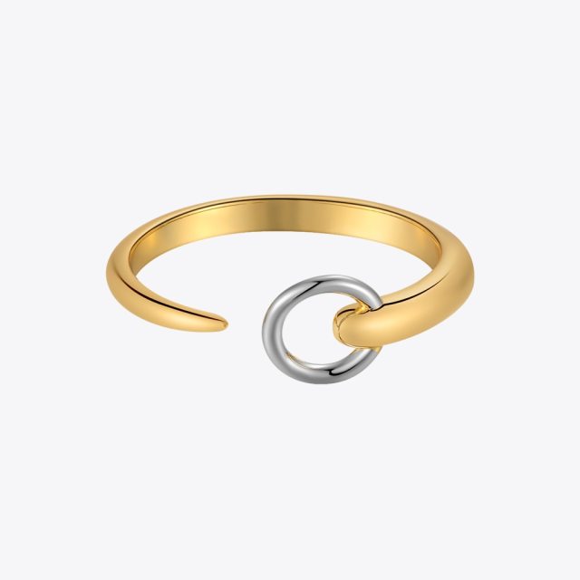 ENFASHION Geometric Open Ring Gold Color Rings For Women Anillos Mujer Fashion Jewelry Birthday Gifts Free Shipping Items R4163