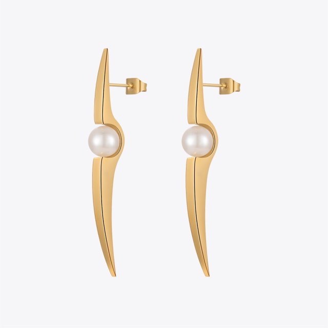 ENFASHION Hero Earings Gold Color Brincos Trending Products Stainless Steel Earrings For Women Fashion Jewelry Party E221422