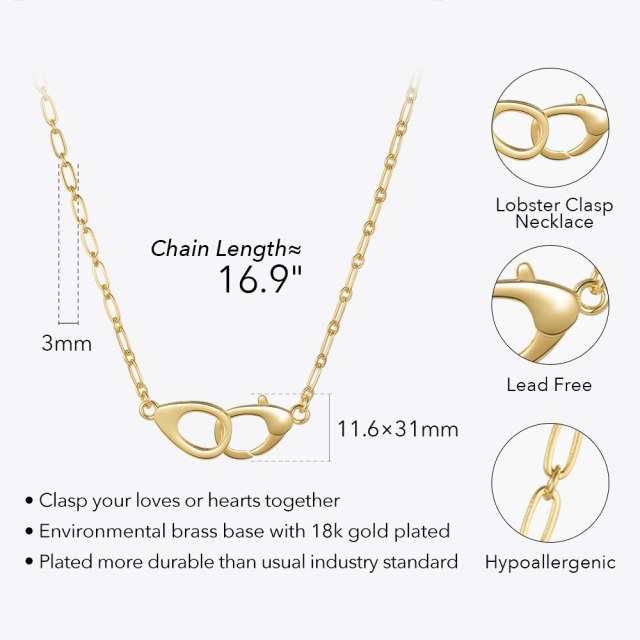 ENFASHION Lobster Clasp Necklace For Women Free Shipping Items Necklaces Brass Fashion Jewelry Collares Gifts P213255