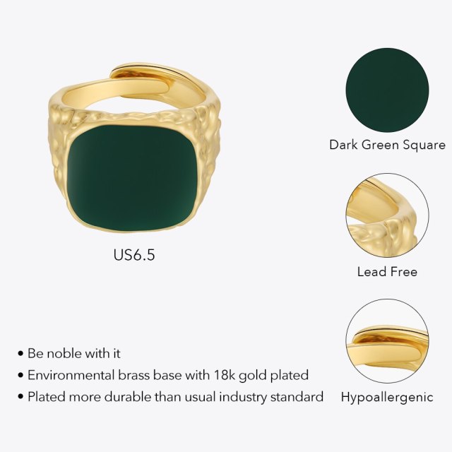ENFASHION New In Rings For Women Anillos Mujer Square Ring Free Shipping Gold Color Fashion Jewelry Cocktail Wholesale R224169