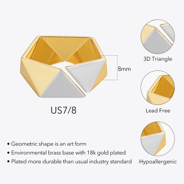 ENFASHION New In Geometric Rings For Women Anillos Mujer Gold Color Fashion Jewelry Ring Wholesale Christmas Dropshipping R4168