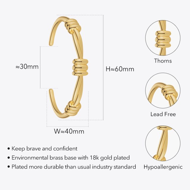 ENFASHION Open Thorns Bracelet For Women Pulseras Mujer Gold Color Bracelets Fashion Jewelry 2022 Dropshipping Gifts B222315