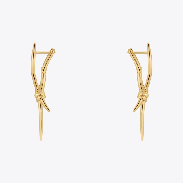 ENFASHION Thorns Hoop Earrings For Women Aretes De Mujer Gold Color Plant Earings Fashion Jewelry Christmas Wholesale E221457