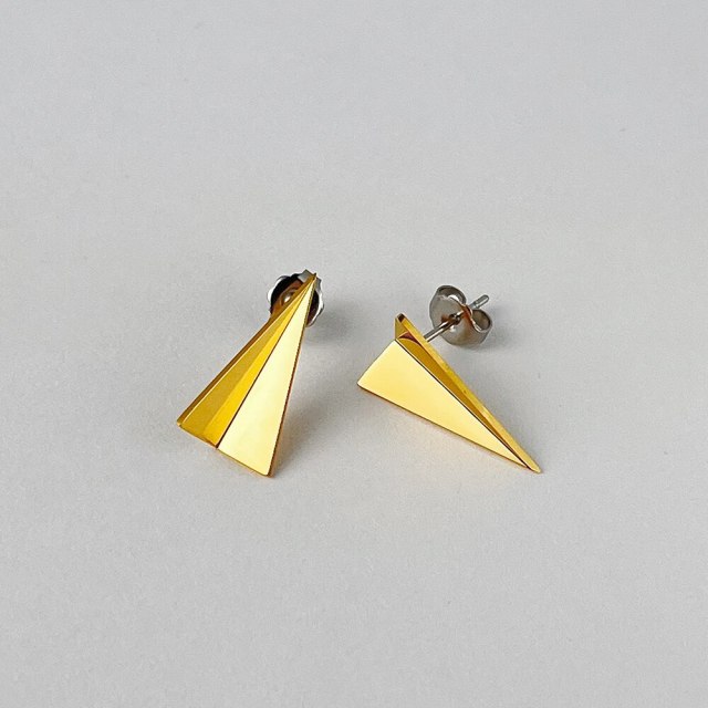 ENFASHION Piercing Triangle Stud Earrings For Women Christmas Stainless Steel Earings 2022 Pendientes Fashion Jewelry E221459