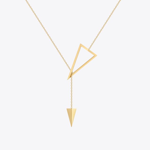 ENFASHION Triangle Pendant Necklace For Women Stainless Steel Jewelry Collares Para Mujer Gold Color Accessories Necklaces P3354