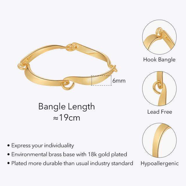 ENFASHION Hook Bracelets Gold Color Bracelet For Women Hiphop Fashion Jewelry 2022 Christmas Pulseras Mujer Wholesale B222321