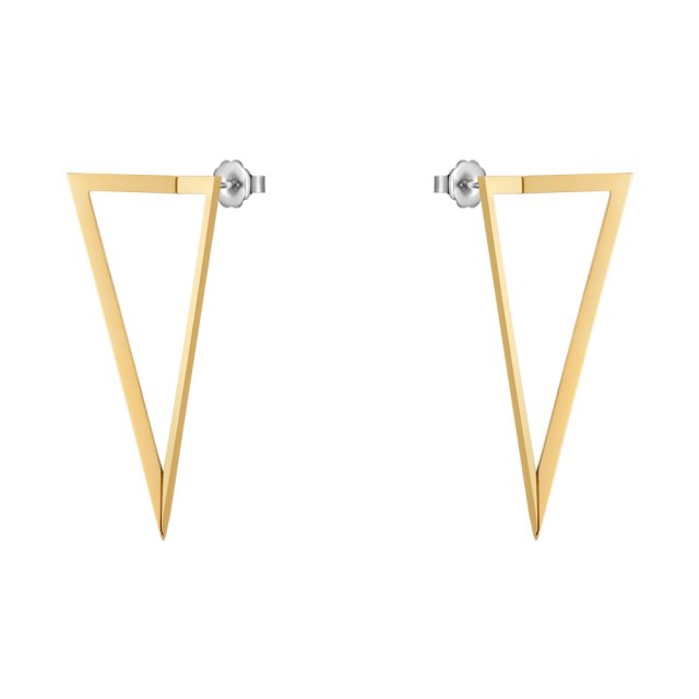 ENFASHION Hollow Triangle Earrings For Women Stainless Steel Drop Earings Aretes De Mujer Gold Color Trendy Fashion Jewelry 1460