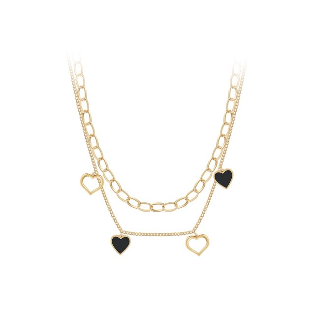 ENFASHION Para Mujer Heart Hollow Chain Necklace For Women Jewelry Necklaces 18K Plated Gold Fashion Simple Lucky Gift 233388